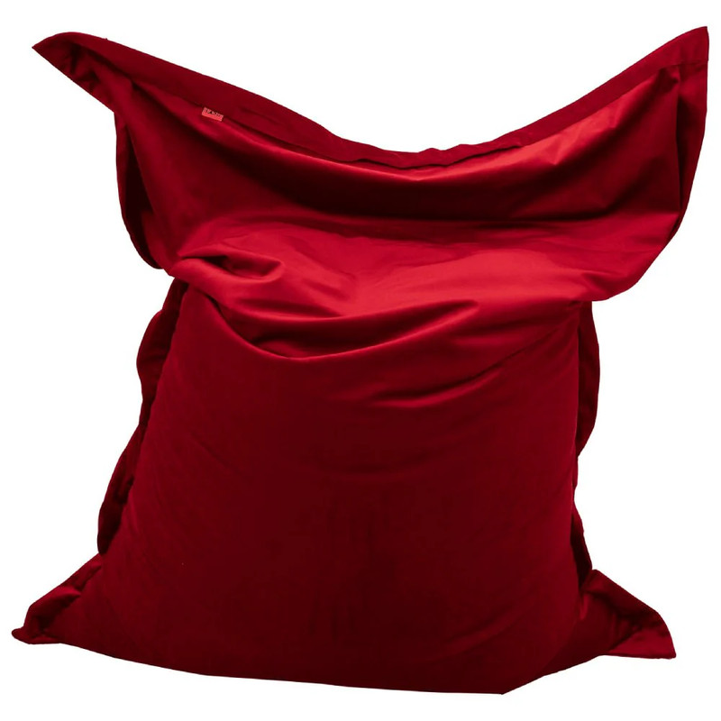 Lazy Panda Handmade Velvet Giant Bean Bags - Red - مقعد جلدي